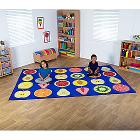 Fruit Rectangular Placement Carpet - School Furniture