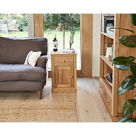 Mobel Oak Solid Wood Side Tables