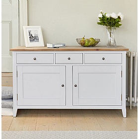 Signature Grey Solid Wood Credenza