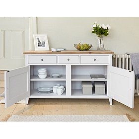 Signature Grey Solid Wood Credenza