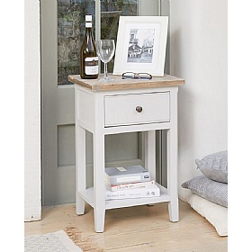 Signature Grey Solid Wood Side Table
