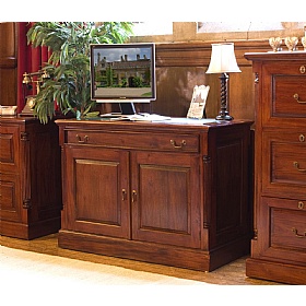 La Roque Mahogany Solid Wood Hidden Home Office Desk