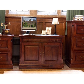 La Roque Mahogany Solid Wood Hidden Home Office Desk