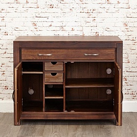 Mayan Walnut Solid Wood Hidden Home Office Desk