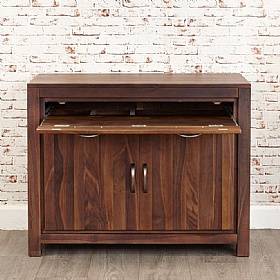 Mayan Walnut Solid Wood Hidden Home Office Desk