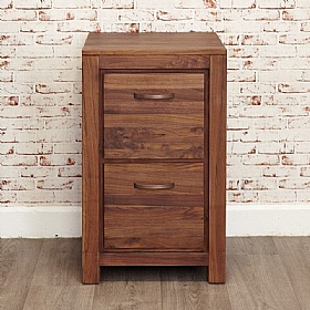 Mayan Walnut Solid Wood Filing Cabinet