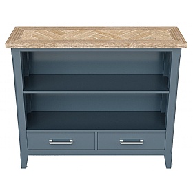 Signature Blue Solid Wood Bookcases