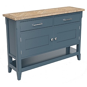 Signature Blue Solid Wood Console Table