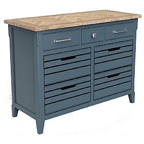 Signature Blue Solid Wood Sideboard