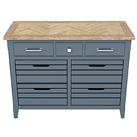 Signature Blue Solid Wood Sideboard