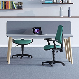 Topaz Lite Medium Back 2-Lever Operator Chairs - Office Chairs