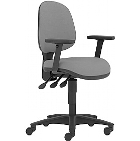 Topaz Lite Medium Back 3-Lever Operator Chairs - Office Chairs
