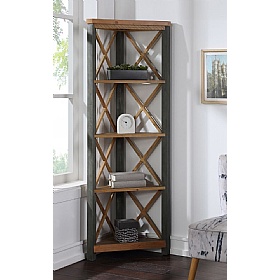 Urban Elegance Reclaimed Corner Bookcases