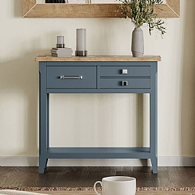 Signature Blue Solid Wood Console Tables