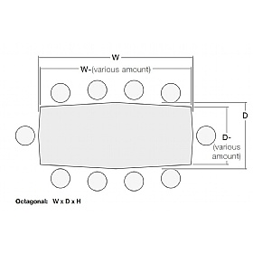 Reflex Octagonal Boardroom and Conference Tables - Meeting Room