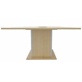 Qube XL Rectangular Boardroom and Conference Tables with Double Square Base