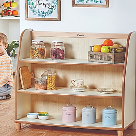 Home from Home Tiered Shelf Unit with Mirror Back