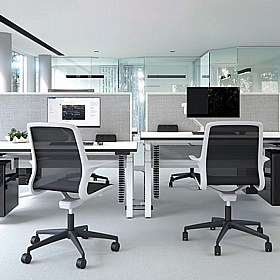 Tempo Bianca Agile Mesh Task Chairs - Office Chairs
