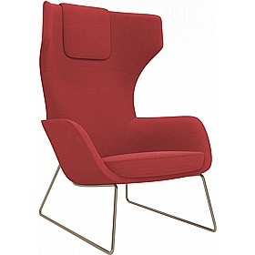 Toro High Back Sled Base Lounge and Breakout Chairs - Reception Area