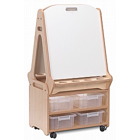 Creativity Zone Mobile Double Sided Easel with Storage Trolley - School Furniture
