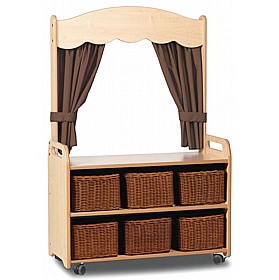 Home Zone Mobile Storage Unit with Theatre Curtains - School Furniture