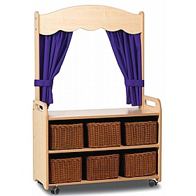 Home Zone Mobile Storage Unit with Theatre Curtains - School Furniture