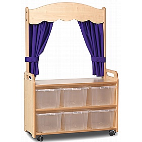 Home Zone Mobile Storage Unit with Theatre Curtains - School Furniture