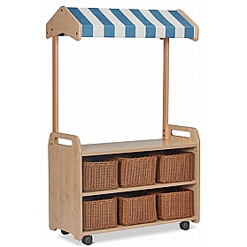 Role Play Zone Mobile Market Stall with Storage - School Furniture