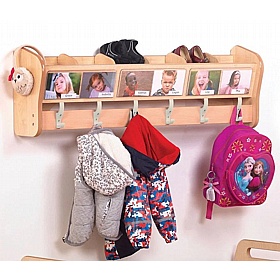Little Hangers Nursery Wall Mounted Coat Hooks with Storage Cubby