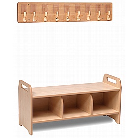 Little Hangers Nursery Wall Mounted Coat Hook and Bench Ultimate Bundle Deal - School Furniture