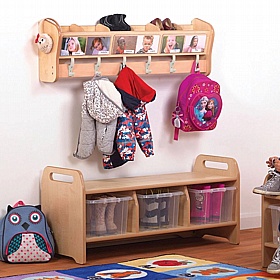 Little Hangers Nursery Wall Mounted Coat Hooks with Storage Cubby and Bench Ultimate Bundle Deal