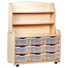 Tidy Tots Nursery Triple Column Welsh Dresser with Tray Storage - School Furniture