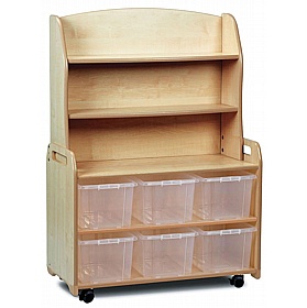 Tidy Tots Nursery Mobile Welsh Dresser with Tray Storage - School Furniture