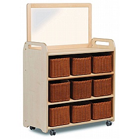 Tidy Tots Nursery Mobile High Level Storage Unit with Mirror - School Furniture