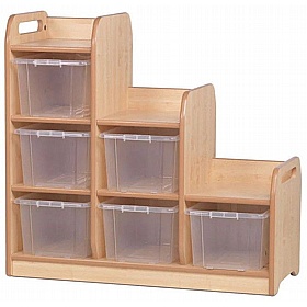 Tidy Tots Nursery Stepped Storage Unit - School Furniture
