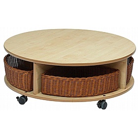 Tidy Tots Nursery Single Tier Mobile Circular Storage Unit - School Furniture