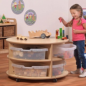 Tidy Tots Nursery Double Tier Mobile Circular Storage Unit