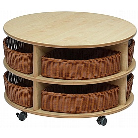 Tidy Tots Nursery Double Tier Mobile Circular Storage Unit - School Furniture