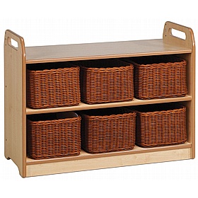 Tidy Tots Nursery Shelf Unit with Display and Mirror Back - School Furniture