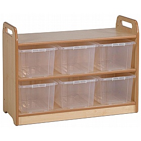 Tidy Tots Nursery Shelf Unit with Display and Mirror Back - School Furniture