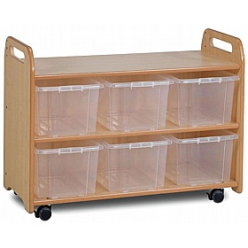 Tidy Tots Nursery Mobile Shelf Unit with Display and Mirror Back - School Furniture
