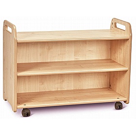 Tidy Tots Nursery Mobile Shelf Unit with Display and Mirror Back - School Furniture