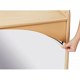 Tidy Tots Nursery Mobile Shelf Unit with Display and Mirror Back - School Furniture