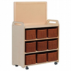 Tidy Tots Nursery Mobile High Level Storage Unit with Noticeboard