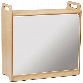 Tidy Tots Nursery Lockable Storage Cupboard with Display and Mirror Back - School Furniture