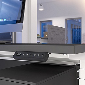 Progress Plus Electric Height Adjustable 2 Person Rectangular Back to Back Desks - Office Desks