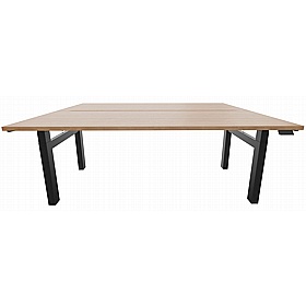 Progress Plus Electric Height Adjustable 2 Person Rectangular Back to Back Desks - Office Desks