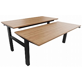 Progress Plus Electric Height Adjustable 2 Person Rectangular Back to Back Desks - Office Desks