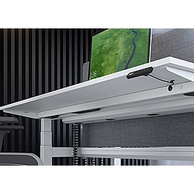 Progress Plus Electric Height Adjustable 2 Person Rectangular Back to Back Desks - Office Desks