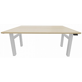 Progress Plus Electric Height Adjustable 2 Person Shallow Rectangular Back to Back Desks - Office Desks